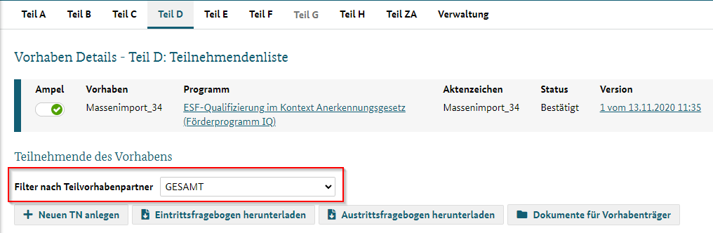 Filter nach Teilvorhabenpartner